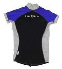 Čierno-sivo-fialové UV tričko s nápisom