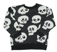 Černá mikina s lebkami H&M