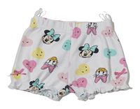 Biele bavlnené kraťasy s Minnie a Daisy C&A