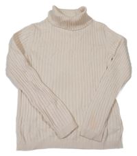 Krémový rebrovaný svetrový rolák George