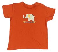 Oranžové tričko so slonom Topomini