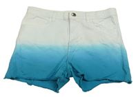Bielo-modré plátenné kraťasy H&M
