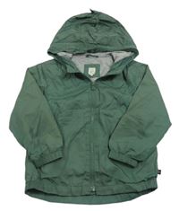 Tmavozelená šušťáková jesenná bunda s kapucňou GAP