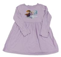 Lila bavlnené šaty s Frozen H&M