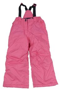 Růžové šusťákové funkční oteplovačky s kšandami Kiki&Koko