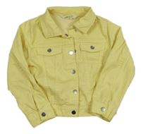 Žlutá riflová bunda s kapsami H&M