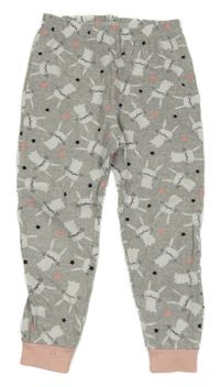 Šedé vzorované pyžamové kalhoty s králíky George