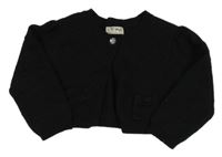 Černý propínací třpytivý crop svetr Next