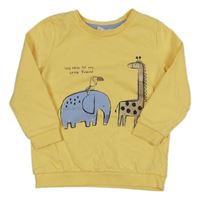 Žltá mikina so zvieratkami Pep&Co