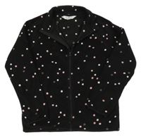 Čierna fleecová bodkovaná á prepínaci mikina H&M