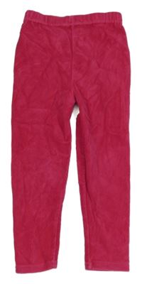 Ružové rebrované zamatové tregíny