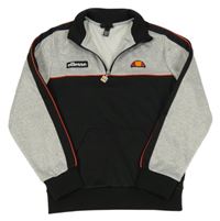 Čierno-sivá športová mikina s logom Ellesse
