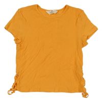 Oranžové rebrované crop tričko H&M