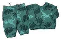 2 set - zelená mikina s dinosaury + tepláky Primark