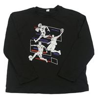 Čierne tričko s fotbalistky Shein