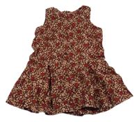 Vínové kvetované menšestrové šaty H&M