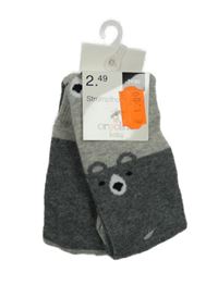 Nové - Šedé punčocháče s medvídky 
