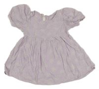 Lila-biele perforované šaty s kvetmi George