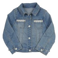 Světlemodrá riflová bunda s krajkou Nutmeg