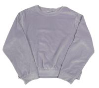 Lila rebrovaná plyšová crop mikina Name it