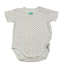 Bielo-zeleno-jahodové bodkovaná é body Topomini