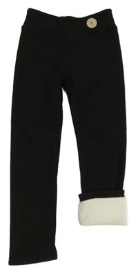 Černé zateplené legíny s nášivkou