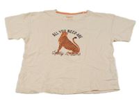 Svetloružové crop tričko s gepardem Pepperts