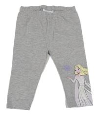 Sivé crop legíny s Elsou Disney