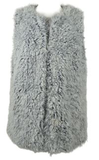 Dámská šedá kožešinová vesta Roman 