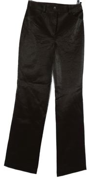 Dámské hnědé vzorované koženkové kalhoty Topshop 