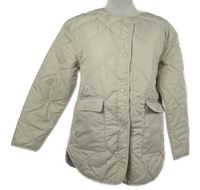 Dámska béžová šušťáková prešívaná zateplená bunda Dunnes