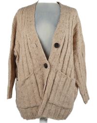 Dámský světlerůžový melírovaný propínací oversized svetr MNG 