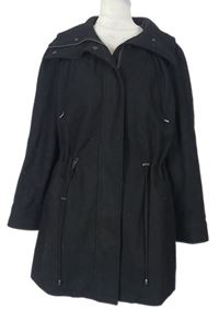 Dámsky čierny vlnený kabát Jacques Vert
