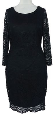 Dámske čierne čipkové šaty Only