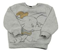 Světlešedá mikina s Dumbem Disney