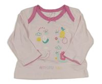 Světlerůžové triko s obrázkem Mothercare