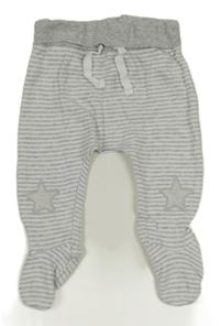 Šedo-bílé pruhované polodupky s hviezdami Mothercare