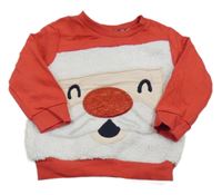 Červeno-biela mikina so Santa Clausem F&F