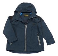 Tmavomodrá šusťáková jarní bunda s kapucí Next
