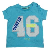 Azurové tričko s číslem F&F