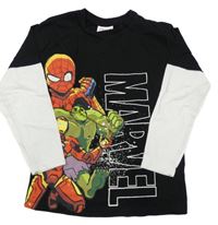 Černo-bílé triko s hrdiny Primark