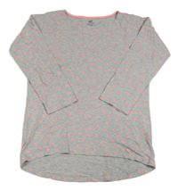 Šedo-růžové hvězdičkované triko H&M