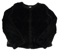 Černá kožešinová podšitá bunda H&M