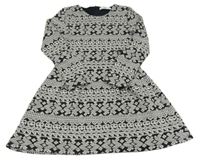 Černo-bílé vzorované šaty M&S