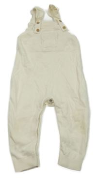 Smetanové pletené laclové tepláky F&F