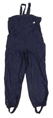 Tmavomodré voděodolné laclové kalhoty 