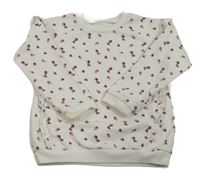 Biela kvetovaná mikina s volánikmi Matalan