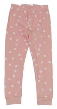 Světlerůžové puntíkaté pyžamové kalhoty George