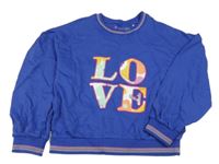 Fialová mikina s nápisom Monsoon