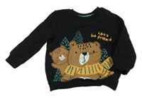 Čierna mikina s medveďmi